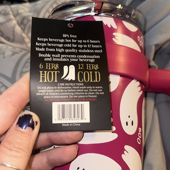 Halloween pink ghost Double Wall Stainless Steel Tumblr “TikTok Viral”👻👻 - Picture 5 of 6